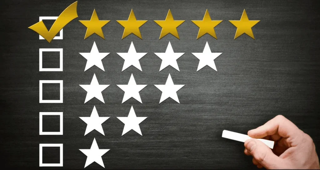 Infographic showing 5 ways to increase business reviews, designed by AAMP Agency.