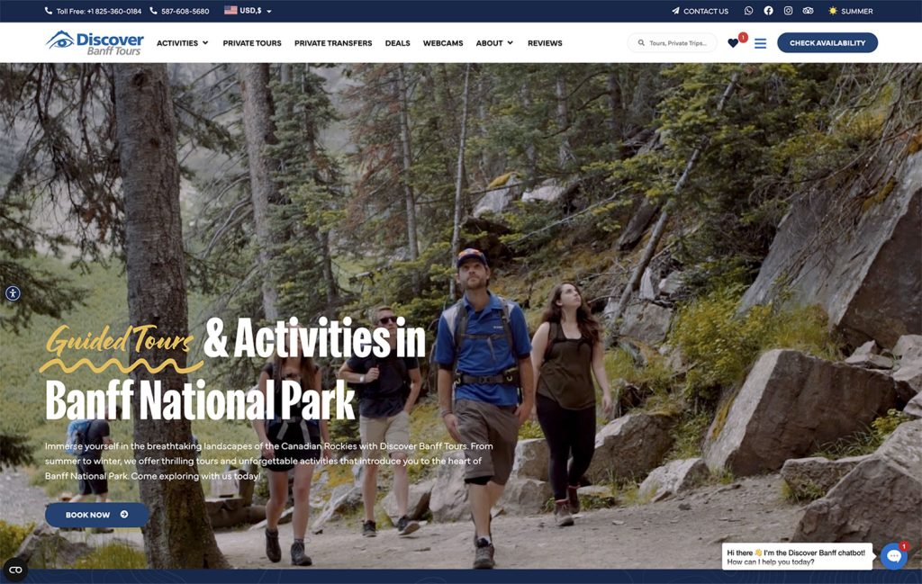 AAMP Agency - Discover Banff Tours portfolio