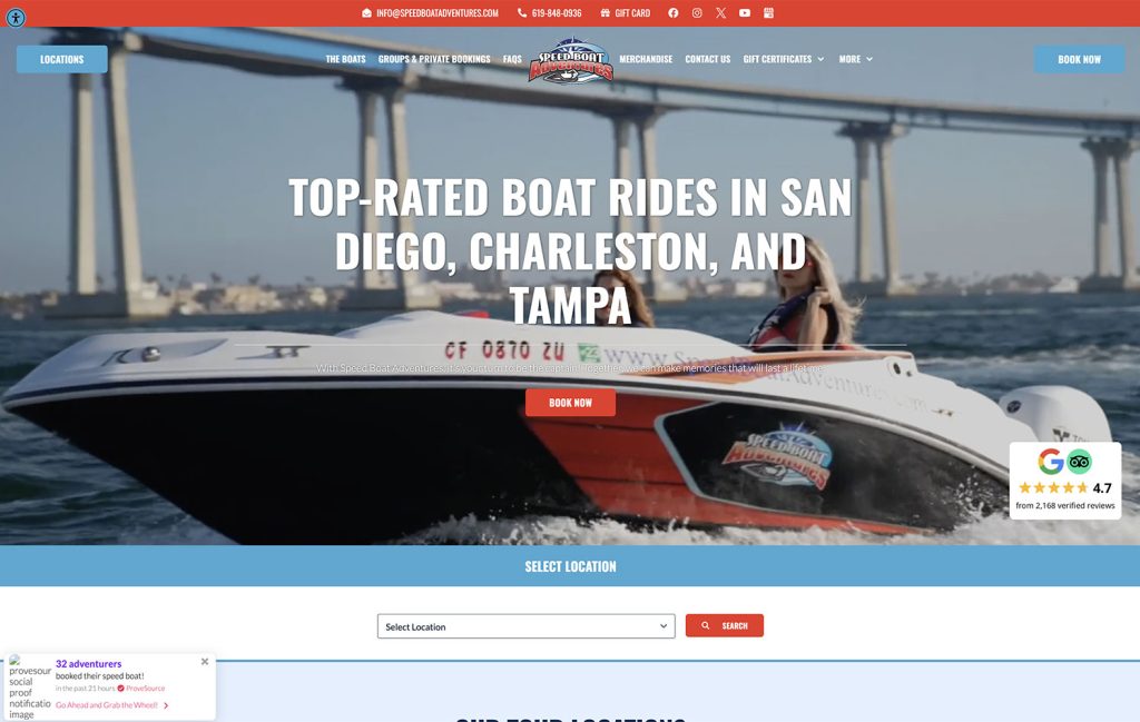 AAMP Agency - Speedboat Adventures Portfolio