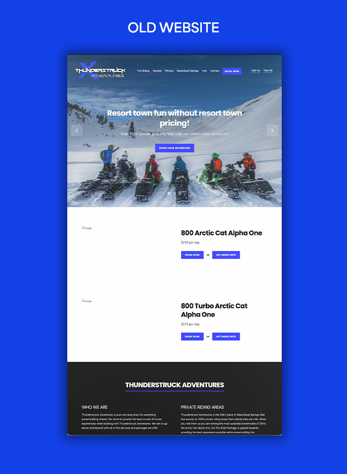 AAMP Agency - Thunderstruck Adventures 9 AAMP Agency - Case Study Thunderstruck Website Mobil 1